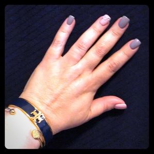 Tory Burch Hinged Logo Bangle Bracelet